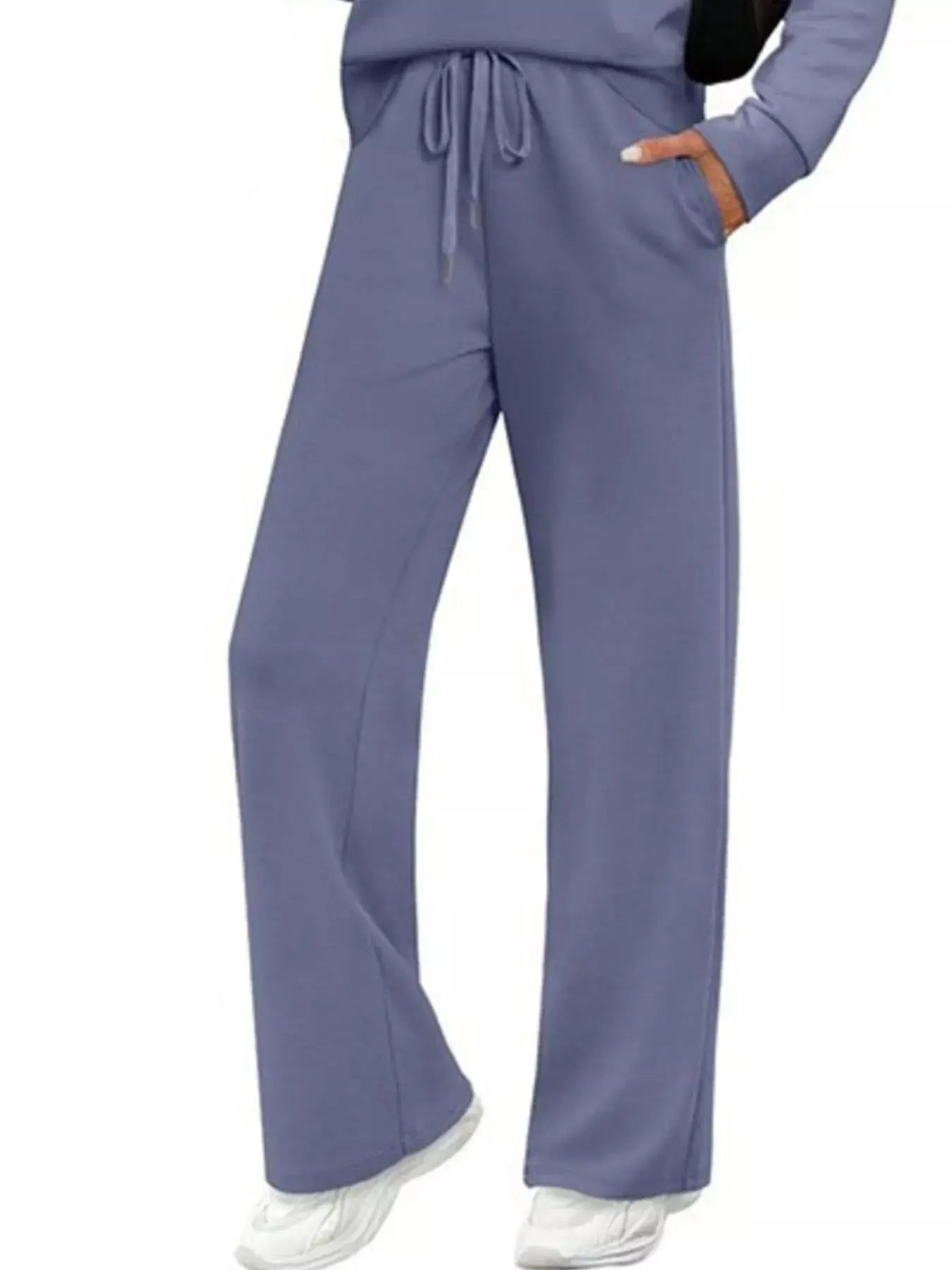 Full Size Long Sleeve Round Neck Top and Pants Set  Style Ratio