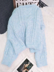 Cable Knit Button-Up Cardigan  Style Ratio