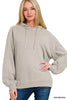 Zenana French Terry Pigment Dye & Enzyme Washing Hoodie  Style Ratio