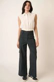 Mittoshop High Waist Pants with Cargo Pockets  Style Ratio