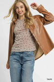 Umgee Bow Print Lightweight Knit Top  Style Ratio