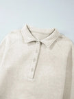 Collared Sweatshirt and High Waist Pants Active Set  Style Ratio