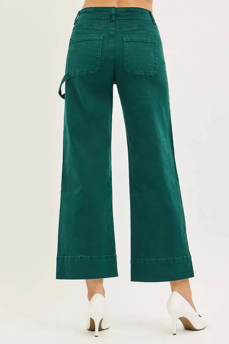 RISEN Tummy Control High Rise Crop Wide No Waist Band Pants  Style Ratio
