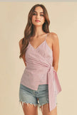 Aemi + Co Knotted Striped Top  Style Ratio