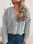 Cable Knit Button-Up Cardigan  Style Ratio