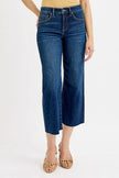 RISEN Full Size Tummy Control High Rise Crop Wide Jeans  Style Ratio