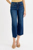 RISEN Full Size Tummy Control High Rise Crop Wide Jeans  Style Ratio