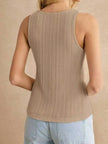 Textured Knit Scoop Neck Tank  Style Ratio