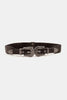 Symmetrical Zinc Alloy Buckle PU Leather Belt  Style Ratio