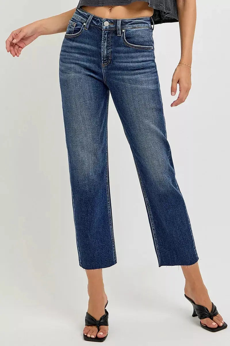 RISEN High Rise Slim Barrel Jeans  Style Ratio