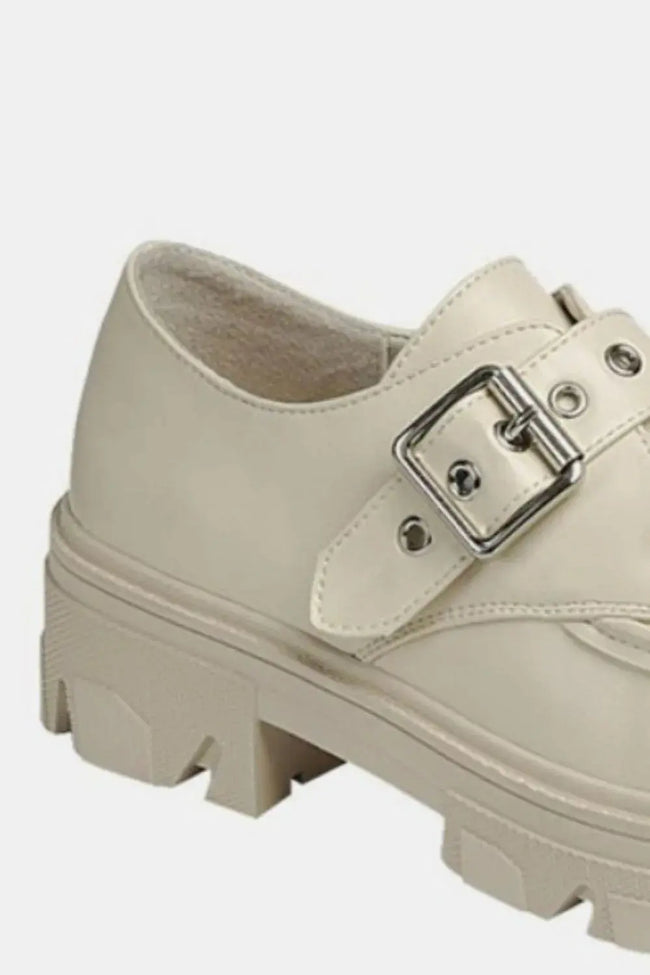 Forever Link Buckled Platform Lug Sole Loafers  Style Ratio