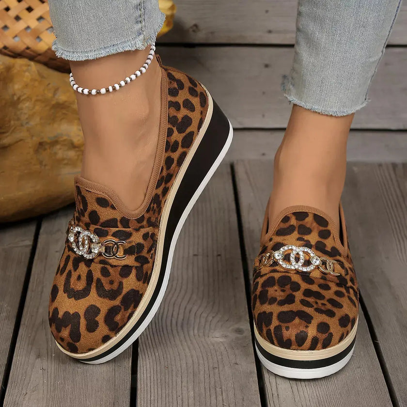Leopard Print Platform Loafers  Style Ratio