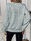 Texture Half Zip Long Sleeve Sweater  Style Ratio