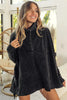 BiBi Vintage Washed Quilted Half Zip Top  Style Ratio