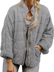 Quilted Zip Up Outerwear  Style Ratio