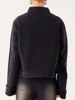 Button Down Cropped Oversized Denim Jacket  Style Ratio