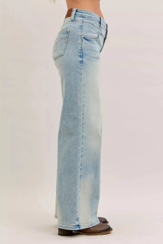 Judy Blue High Waist Column Straight Jeans  Style Ratio