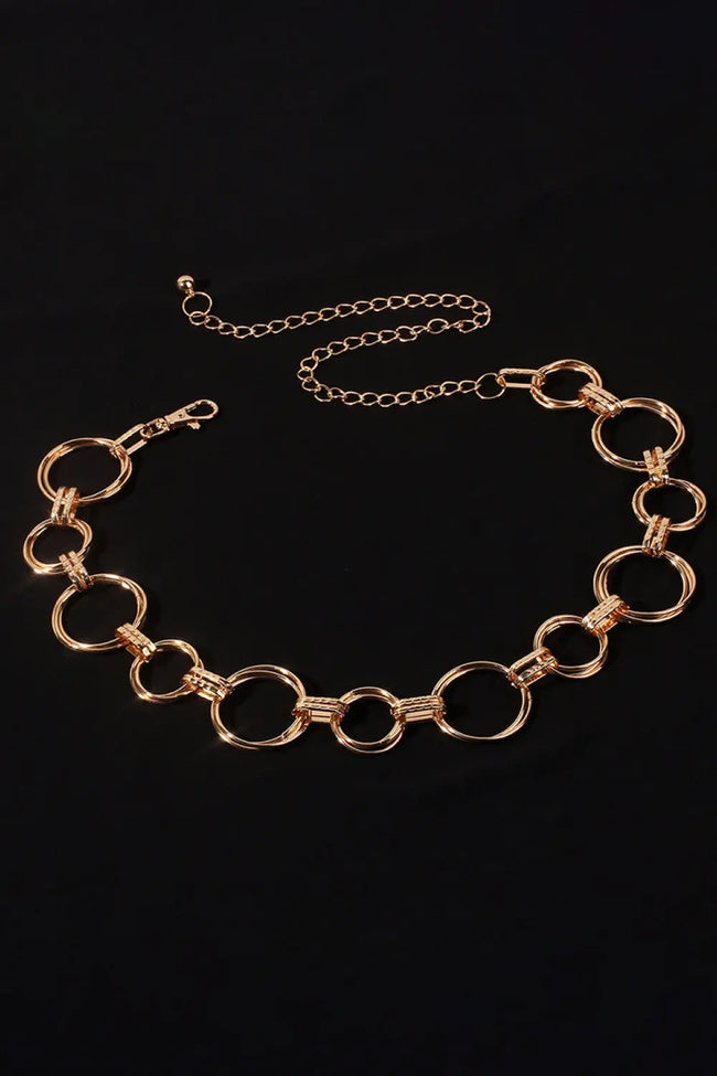 Alloy Chain Circle Shape Belt  Style Ratio
