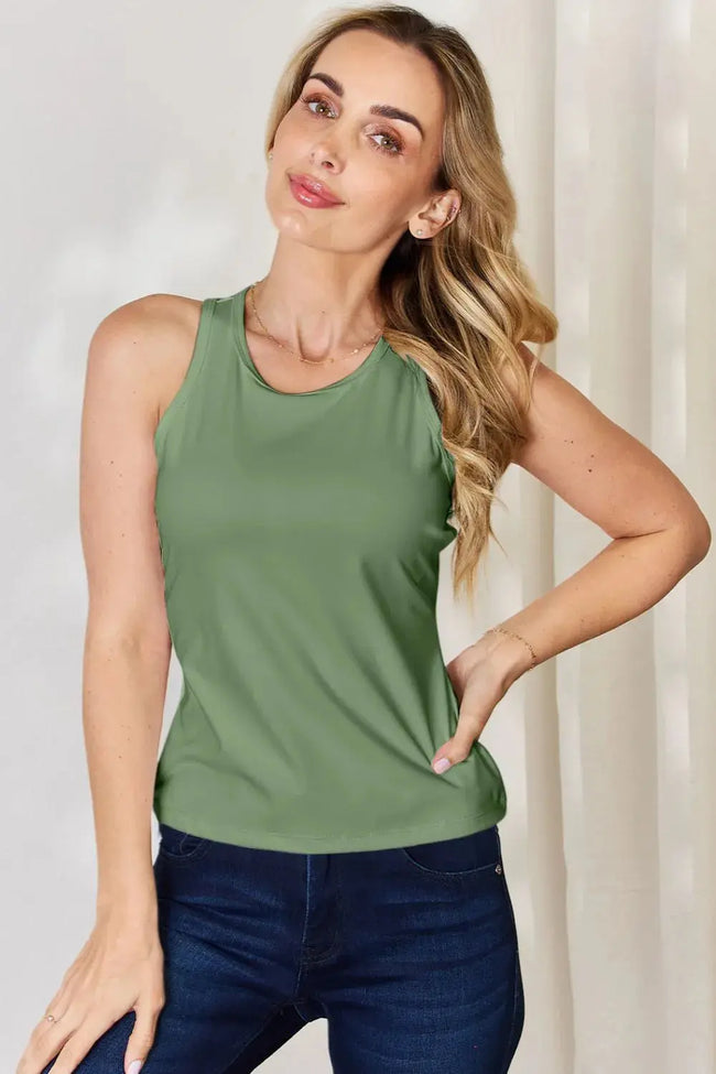 Basic Bae Full Size Round Neck Racerback Tank  Style Ratio