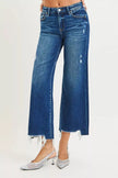 RISEN High Rise Raw Hem Crop Wide Leg Jeans  Style Ratio