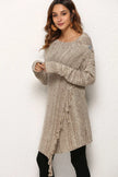 Angel Wings One-Button Tassel Tie Asymmetrical Hem Cardigan  Style Ratio