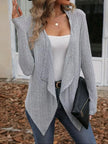 Casual Knit Open Front Cardigan  Style Ratio