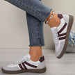Striped Lace-Up Casual Sneakers  Style Ratio