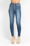 Judy Blue Full Size High Rise Button Fly Skinny Jeans Plus Size  Style Ratio
