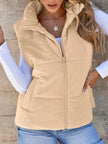 Corduroy Zip Up Vest Coat  Style Ratio