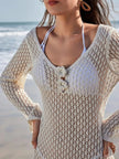 Crochet Backless Beach Cover-Up  Style Ratio