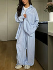 Relaxed Fit Long Sleeve Shirt and Pants Loungewear  Style Ratio