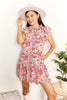 Double Take Floral Tie Neck Cap Sleeve Dress  Style Ratio