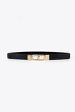 Geometric Double Buckle Elastic Belt  Style Ratio