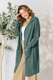 Basic Bae Full Size Hooded Sweater Cardigan  Style Ratio