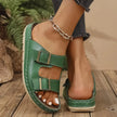 Double Buckle Platform Sandals  Style Ratio
