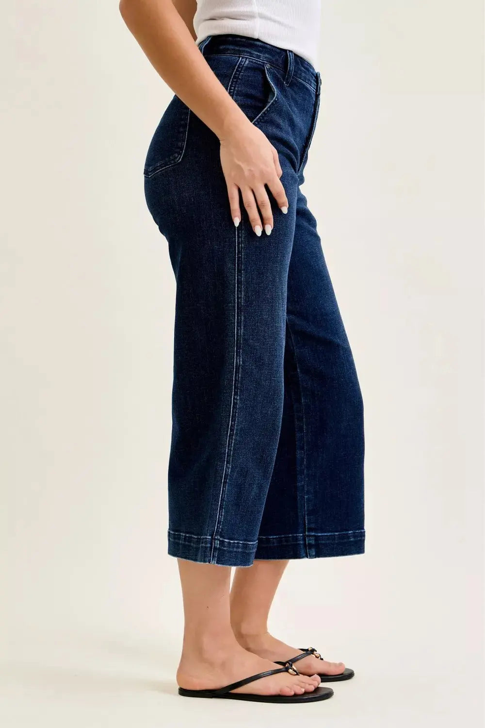 Judy Blue High Waist Ankle Wide Jeans  Style Ratio