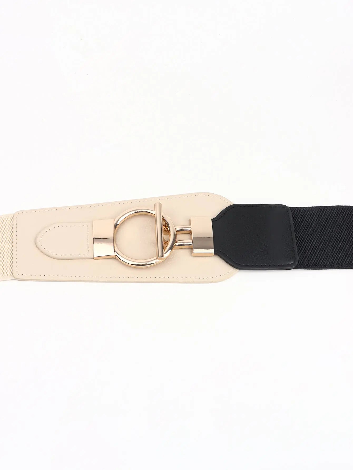 PU Elastic Wide Belt with Alloy Buckle  Style Ratio