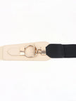 PU Elastic Wide Belt with Alloy Buckle  Style Ratio
