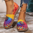 Bohemian Spiral Print Multicolor Slip-Ons  Style Ratio