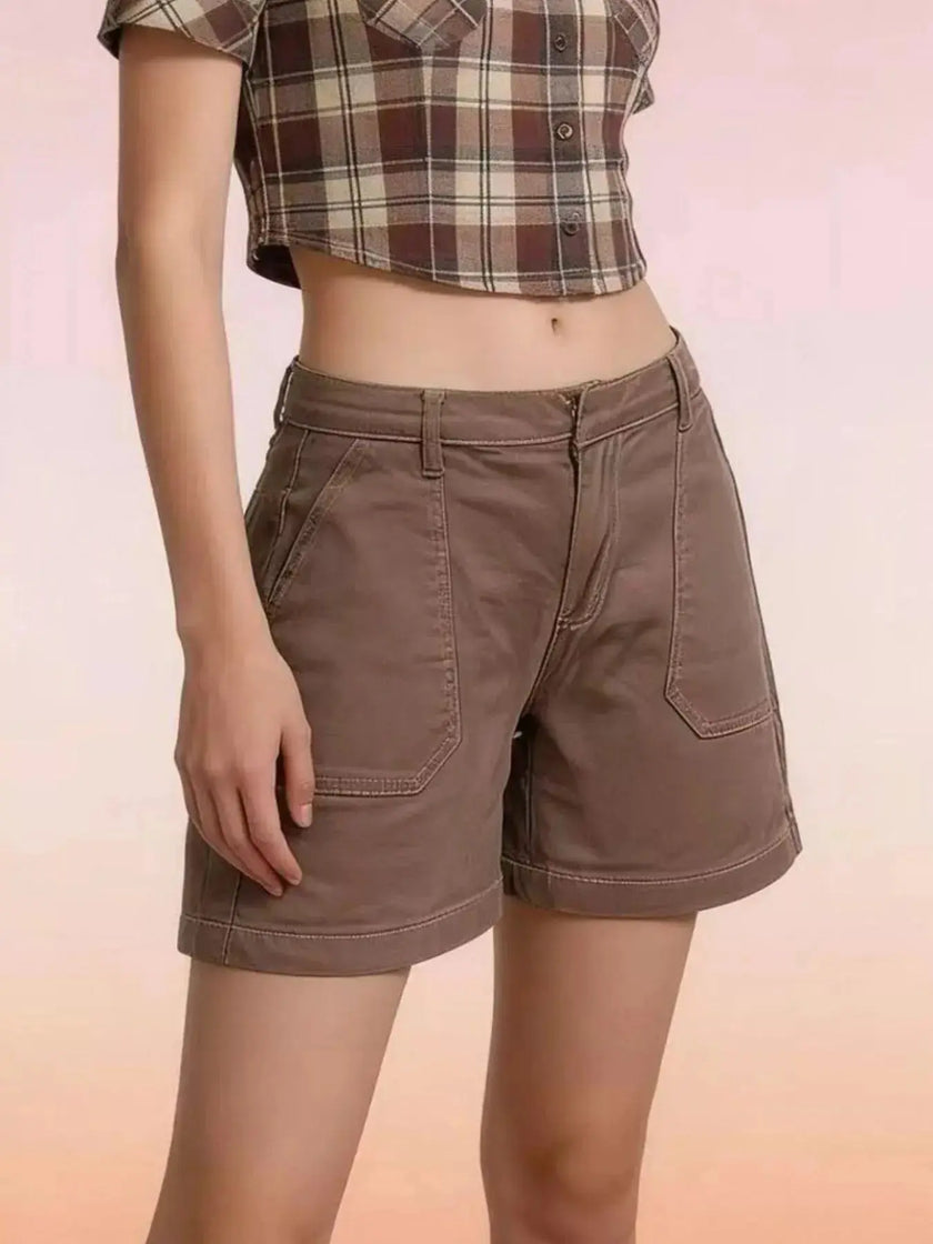 Pocketed Denim Shorts  Style Ratio