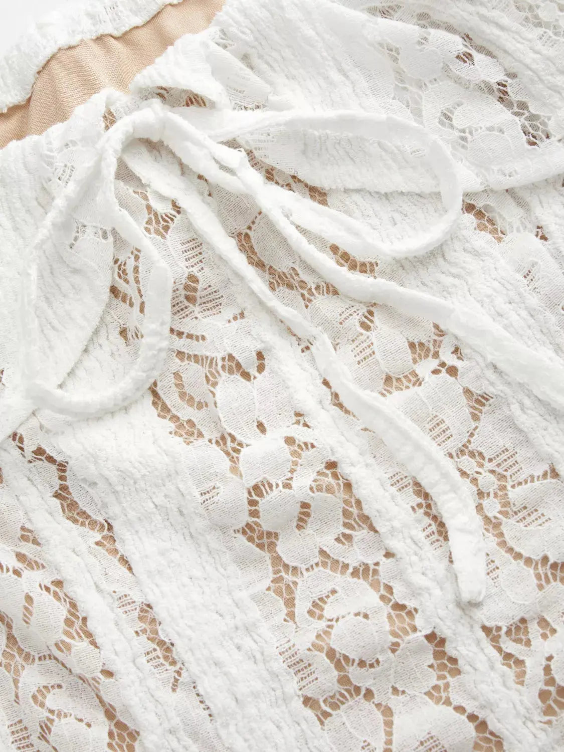 Off-Shoulder Lace Top with Bell Sleeves  Style Ratio