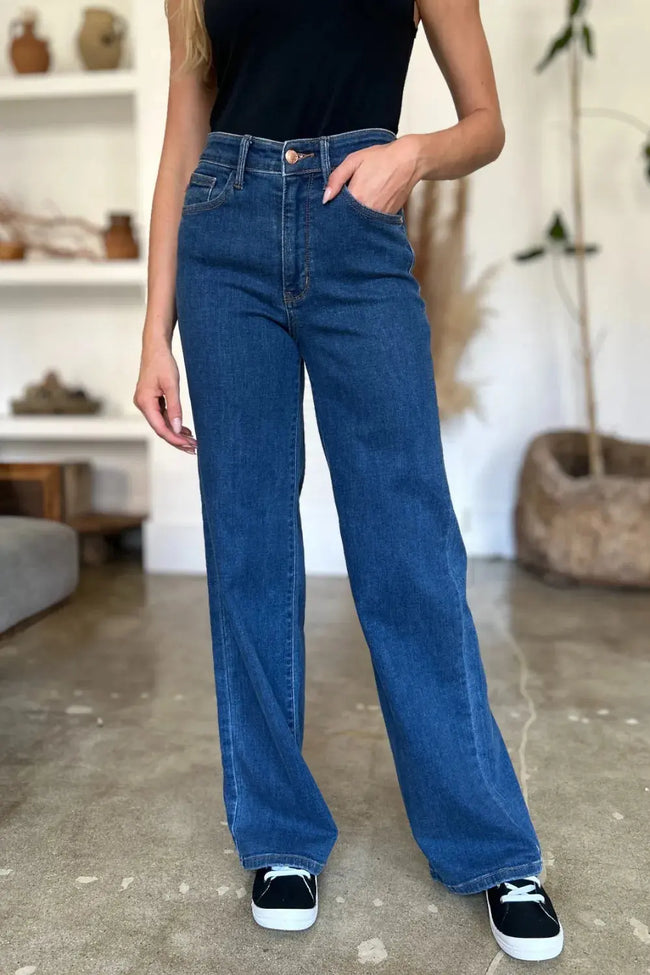 Judy Blue Full Size Tummy Control Straight Jeans  Style Ratio