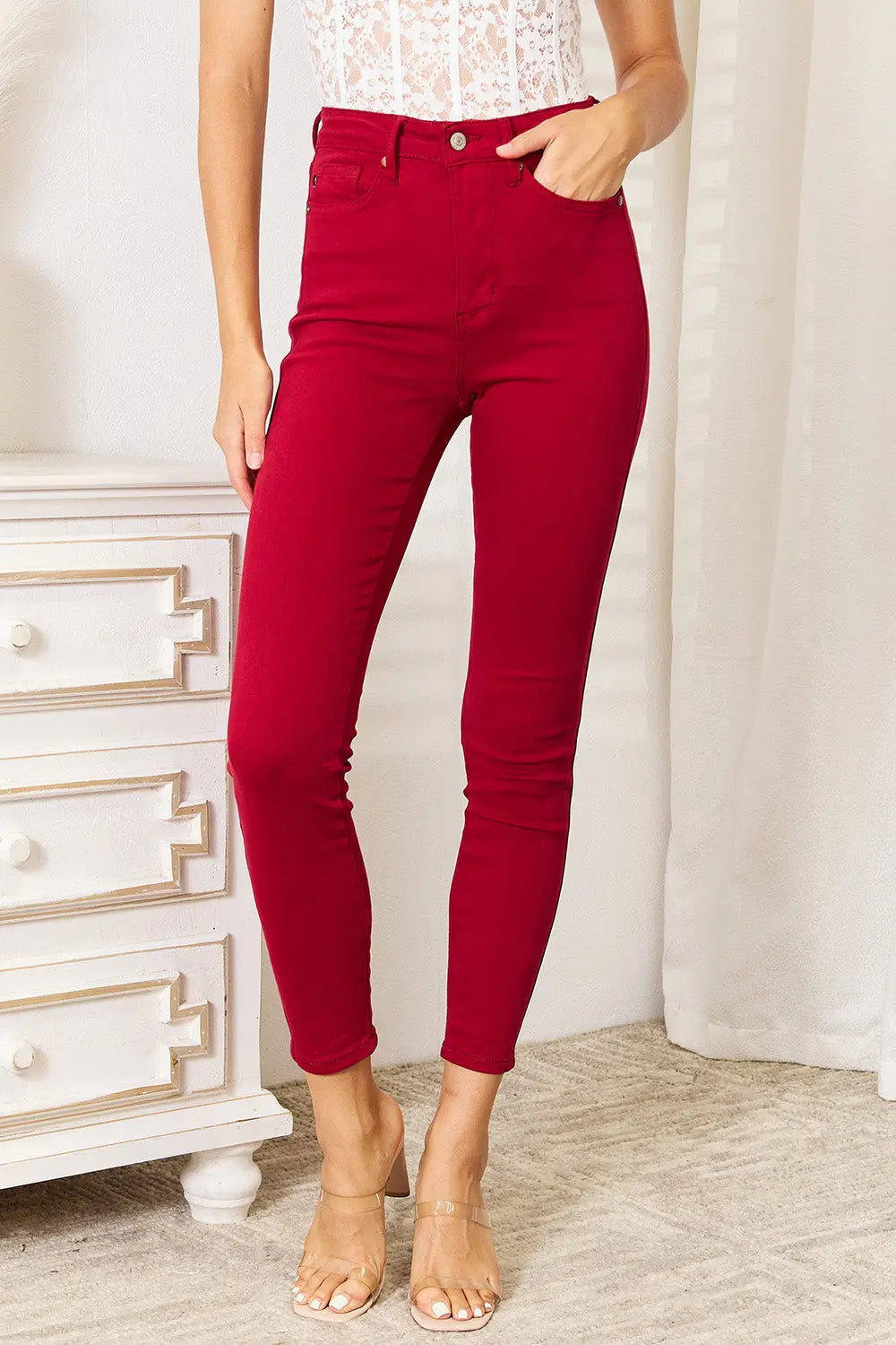 Judy Blue Full Size High Waist Tummy Control Skinny Jeans  Style Ratio