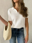 Textured Short Sleeve Knit Top  Style Ratio