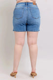 Judy Blue Full Size 2 Button Denim Shorts with Pockets Plus Size  Style Ratio