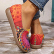 Bohemian Spiral Print Multicolor Slip-Ons  Style Ratio