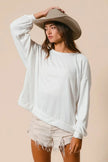 BiBi Loop Terry Pull Over With Cut Edge Band  Style Ratio