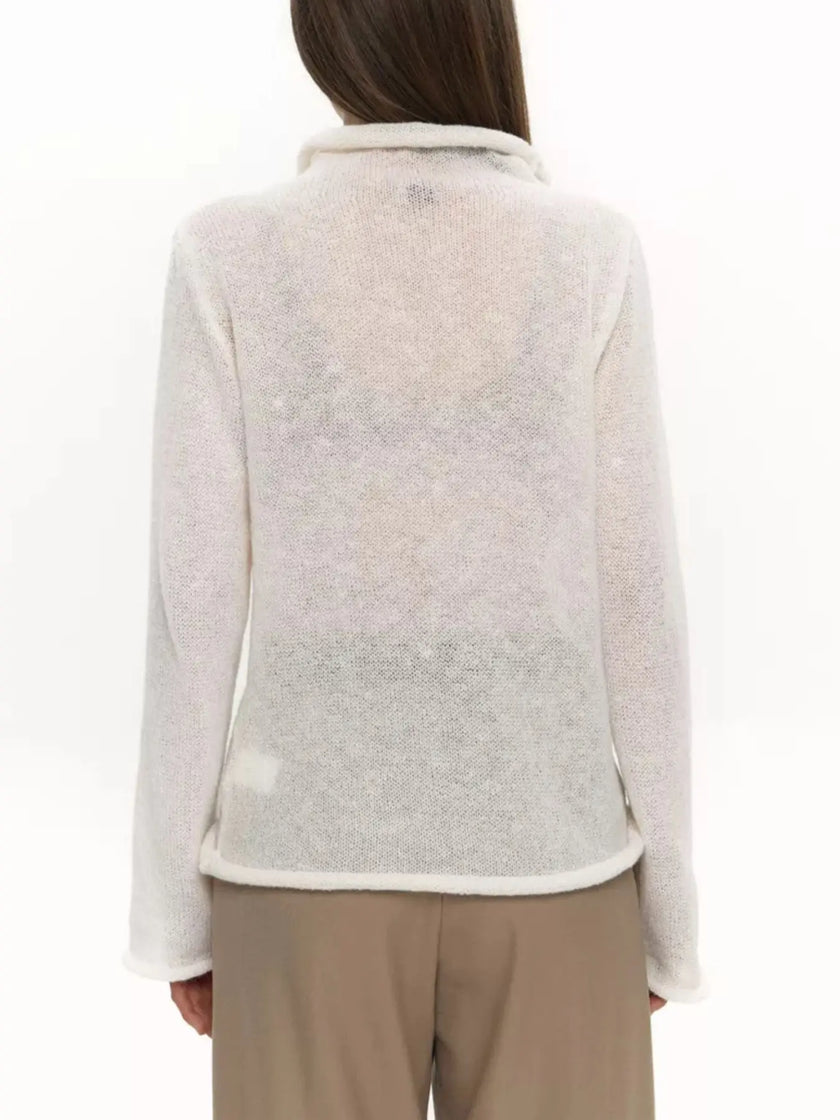 Mock Neck Long Sleeve Sweater  Style Ratio