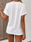 Diamond Pattern Short Sleeve Top  Style Ratio