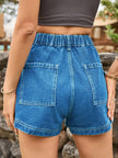 High Waist Denim Shorts with Pockets  Style Ratio